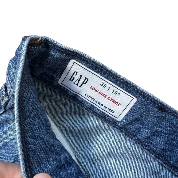 Women’s GAP Low Rise Wide Leg Jeans Ripped Hem (Low Rise Stride) 100% Cotton - Picture 5 of 11